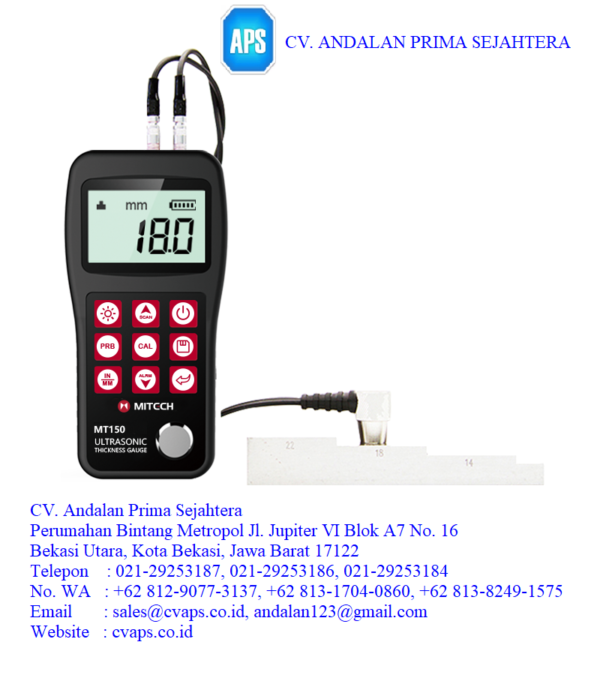 Mitech MT150 Digital Ultrasonic Thickness Gauge