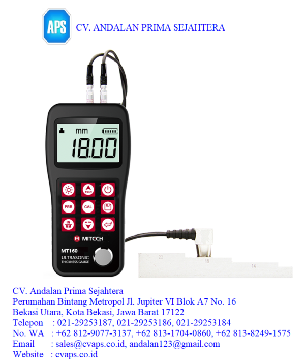 Mitech MT160 Digital Ultrasonic Thickness Gauge