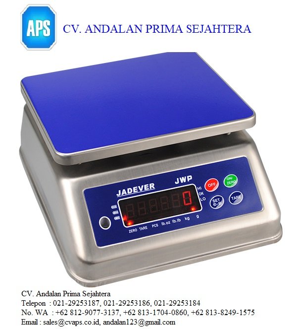 Jadever JWP-30K Stainless Steel Waterproof Weighing Scale for Seafood